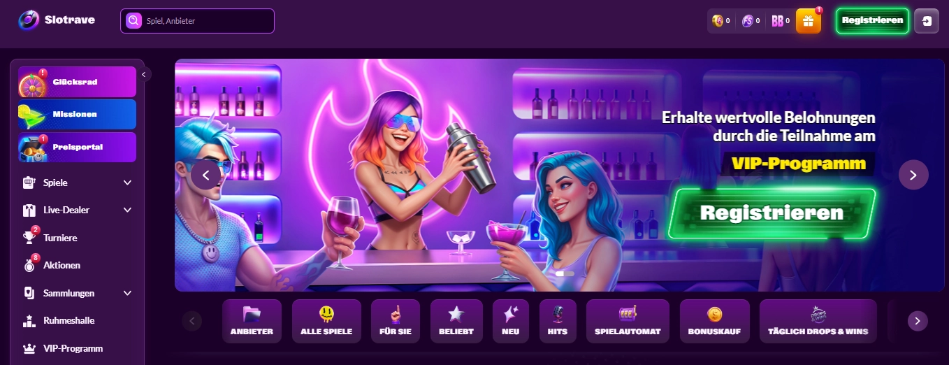 SlotRave Online Casinos Österreich