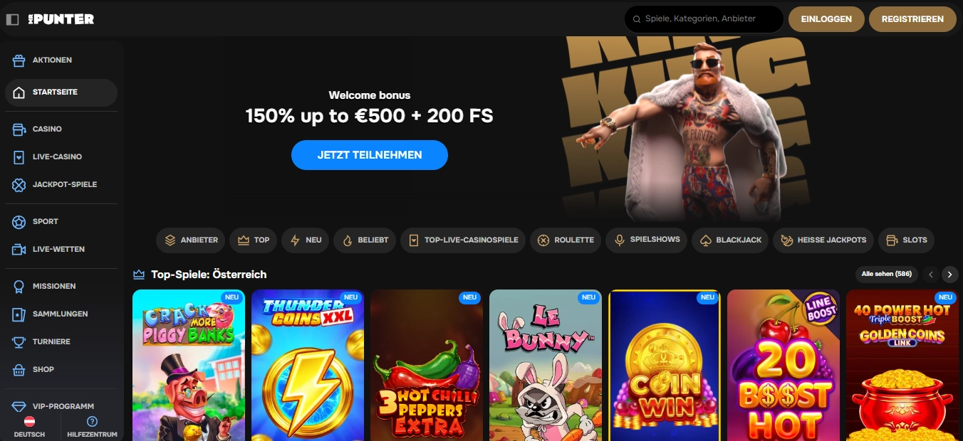 MrPunter Online Casino Österreich